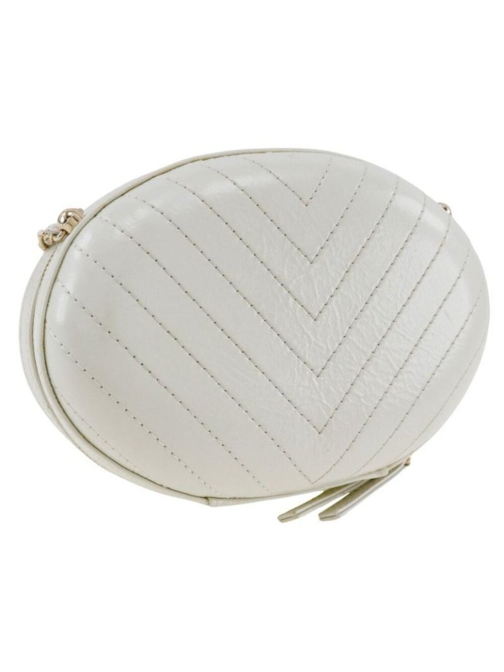 Chanel Chain Shoulder LA Pausa Calf White Bag - Picture 3 of 10